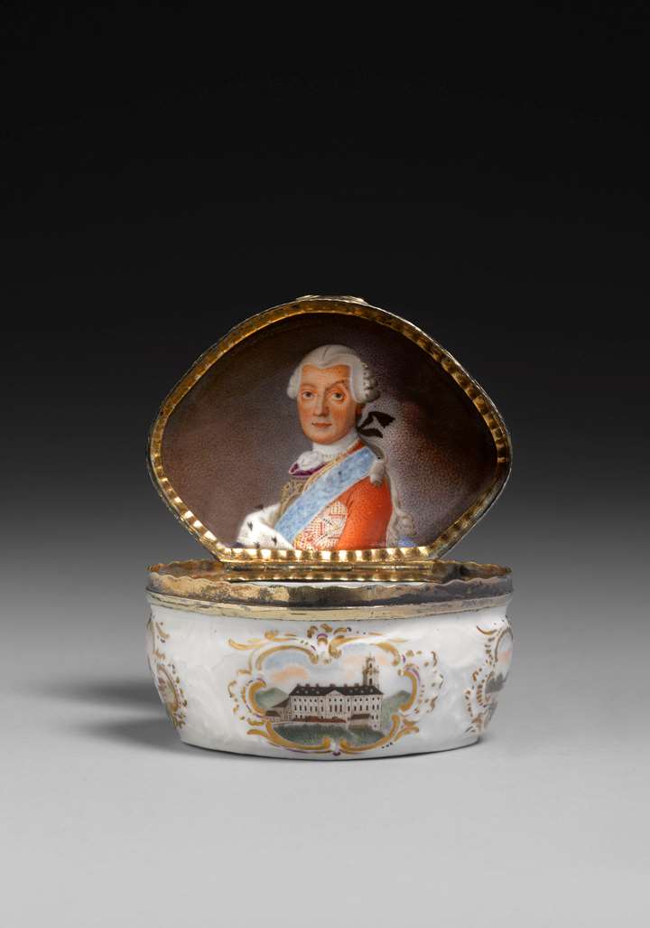 Snuffbox with architectural views and a portrait of Ludwig Günther II of Schwarzburg-Rudolstadt